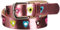Playshoes Mädchen Gürtel 601330 Mädchen Glitzer Gürtel mit Herzchen, Gr. 55, Mehrfarbig (pink)