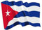 U24 Autoaufkleber wehende Flagge Kuba 8,5 x 6 cm