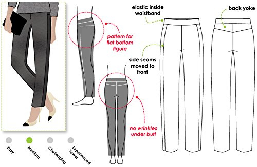 Style Arc Sewing Pattern - Flat Bottom Flo Pant (Sizes 04-16)