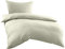 Bettwaesche-mit-Stil Mako-Satin Damast Streifen Bettwäsche Linea 4mm 100% Baumwolle gestreift (155cm x 220cm + 80cm x 80cm, Natur)