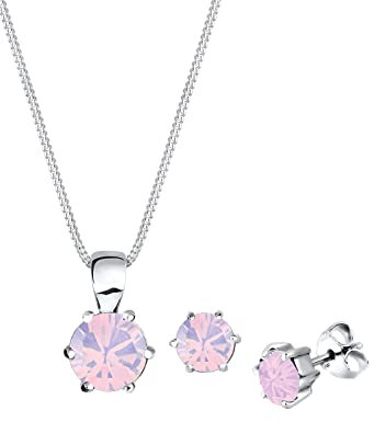 Elli Jewelry Set 925 Sterling Silver Classic Crystals