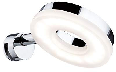 Paulmann 70881 LED Spiegelleuchte Becrux incl. 1x4 Watt Chrom Wandleuchte Metall, Kunststoff Badlampe 3000 K, Kabel 15 cm