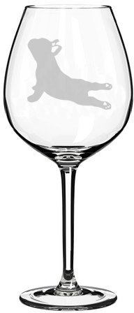 MIP Wine Glass Goblet French Bulldog Frenchie Yoga (20 oz Jumbo)