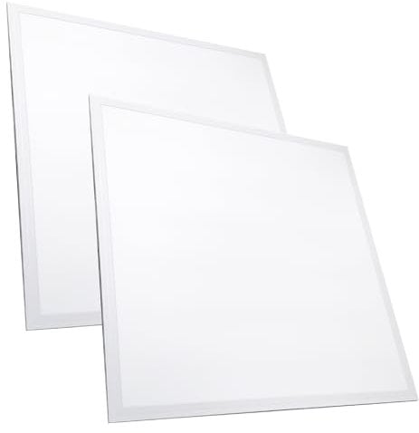 LED ATOMANT Packung mit 2 LED-Panel 60x60cm 48W, CCT (Farbwahlschalter Warmweiß, Neutralweiß oder Kaltweiß), 5000 Lumen, Inklusive Treiber