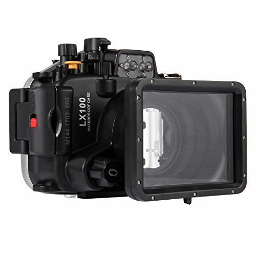Loboo Idea Custodia impermeabile per fotocamera subacquea per Panasonic LUMIX DMC-LX100, 40 m, colore: nero