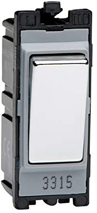 Varilight G100PC PowerGrid Module Chrome 10A Multi-Way Push Retractive Light Switch