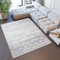 TAPISO Sky Teppich Kurzflor Modern Grau Creme Ornament Floral Design Meliert Vintage Wohnzimmer Schlafzimmer 3D Optik ÖKOTEX 200 x 300 cm