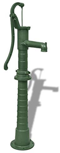 BIGTO Garden Water Pump with Stand Cast iron Green 65 x 40 x 15 cm,Max. Pressure head: 8 m,Suitable for most cast iron hand pumps with 4 x 12 mm mounting holes at the bottom