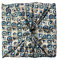 Furoshiki-Stoff-Geschenkverpackung, wiederverwendbare einseitige Stoffverpackung mit dem ikonischen blauen, errötenden und goldenen Art-Déco-Muster der Marke, für Geschenke und andere Zwecke