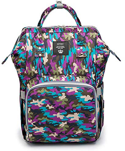 Wickeltasche mit großer Kapazität für Jungen und Mädchen, wasserdicht, für Reisen, Wickeltasche, stilvoll für Mama und Papa (Camouflage-Grün)