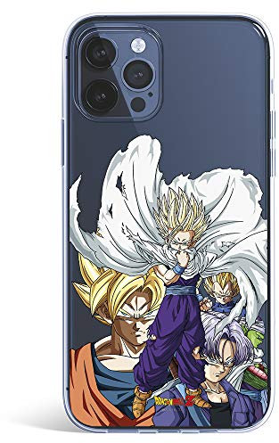 Schutzhülle für iPhone 12 – iPhone 12 Pro, offizielles Dragon Ball Warriors Saiyans zum Schutz Ihres Handys. Flexible Silikonhülle mit offizieller Lizenz von Dragon Ball.