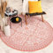 FRAAI In- & Outdoor Teppich Rund - Summer Oriental Rosa Ø 120cm - Wetterfest - Polypropylen - Flachgewebe - Balkon, Garten/Terrasse - Terrasse - Rug