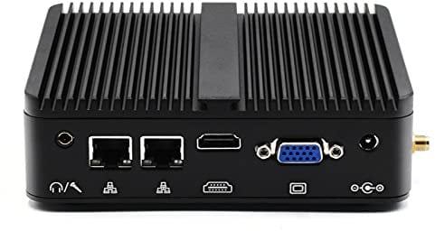 WEIDIAN Industrie PC Lüfterloser Mini PC Celeron J4125, 8GB RAM 128GB SSD, 2RS232 COM, 2Gigabit LAN, HD+VGA, Win11 Lüfterlos Industrial Fanless Embedded Mini Computer Linux Auto Power On