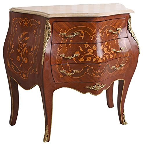 Palazzo Cat991 Baroque Chest of Drawers Antique Inlay Bedside Table