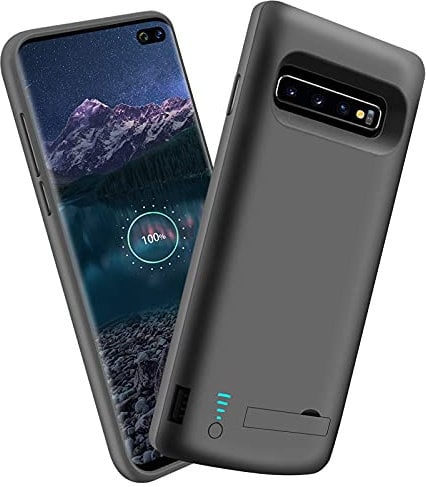 Sitong Battery Case for Samsung Galaxy S10+ Plus, 6000mAh Rechargeable Extended Battery Charging Charger Case, Add 1.5x Extra Juice (6.4 inch for Galaxy S10+) Black
