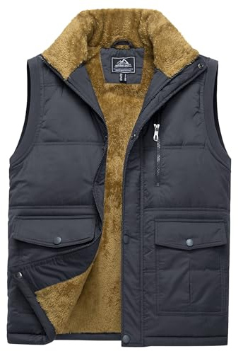 TACVASEN Gilet for Men Fleece Outerwear Gilets Outdoor Hiking Vests | Thermal Sleeveless Waterproof Jackets