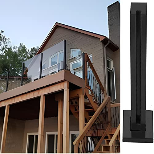 Poteau Garde Corps Verre Pince Système De Garde-Corps en Verre pour Platelage Externe Interne De Plate-Forme D'escalier De Balcon, Poteau De Serrage De Garde-Corps en Verre pour Panneaux