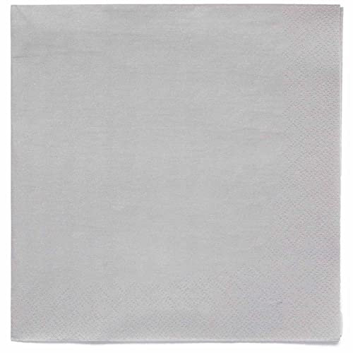 Amscan 9915402-215 - Graphite Grey Eco-Friendly Compostable Luncheon Napkins - 20 Pack
