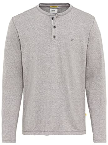 camel active Herren Henleyshirt im Regular Fit | Longsleeve Langarmshirt aus nachhaltiger Baumwolle perfekt für Alltag und Freizeit