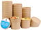 Nationwide Paper Lot de 50 récipients à soupe jetables anti-fuite avec couvercles ventilés Marron 230 ml