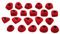 Ocun FOOTHOLDS SET 1 Bolt-on, red