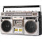 Boombox Bluetooth da strada retrò anni '80, lettore di cassette Boombox Bluetooth retrò con radio AM/FM e potenziamento dei bassi, altoparlante integrato, jack for cuffie da 3,5 mm, supporto ingresso
