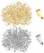 400 Stück Halsketten-Verschlüsse, Anhänger-Clips, Ring-Metall-Druckknöpfe, Haken-Kettenverbinder, Schmuckzubehör, Anzug Für Halsketten-Anhänger, Schmuck, DIY-Handwerk (Gold, Silber)