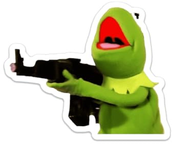 Shooter Kermit Vinyl-Aufkleber, wasserdicht, groß, für Auto, LKW, Kühlschrank, Aktenschrank, Werkzeugkasten, Wohnheim, Zuhause und mehr, 12,7 cm