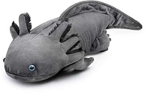 Tiny Heart Axolotl Stofftier Plüschtier 51cm/20” realistisches Axolotl Plüschtier schönes Tier niedliche und weiche Geschenke Plüsch-Axolotl für Kinder Jungen und Mädchen Axolotl Spielzeug grau