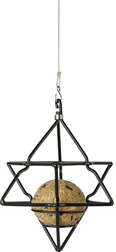 Wildlife Garden WG3329 Meisenknödelspender Stern Schwarz Suet Ball - Vogelfutterstation aus Metall