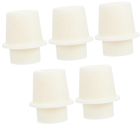 Konischer Silikonstopfen 5 Stück für Reagenzglas und Flasche | Weiß, für Professionellen Einsatz und Experimente, Leicht Einzusetzen und Entnehmen, Vielseitig