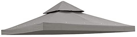 WYRMB 9,84' x 9,84' Doppellagiges Ersatzdach, wasserdichtes Sonnenschutz-Pergola-Abdeckungs-Set aus Polyester für Outdoor-Freizeit-Balkon-Pavillon-Abdeckung für Außenterrasse (B)