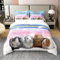 Loussiesd Meerschweinchen Bettwäsche Set 135x200cm 100% Baumwolle für Mädchen Jungen Niedlich Meerschweinchen Schön Haustier Betten Set Regenbogen Berg Landschaft Bettbezug Set Zimmer Dekor