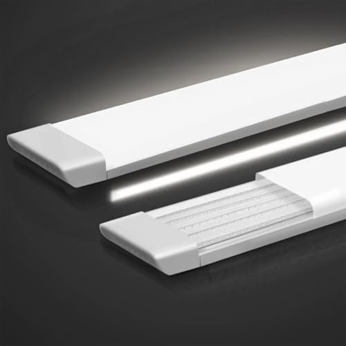 Voltix 2 Pezzi Plafoniere LED a Soffitto 72W 150cm, 7200LM, Plafoniera led Luce Bianca K, Fascio 120°, Neon LED per Esterno e Interno, Ideale per Garage, Cantina, Bagno (Luce Fredda/6000K)