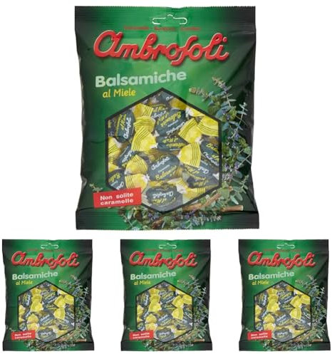 Ambrosoli Caramelle Balsamiche al Miele, 135g (Confezione da 4)
