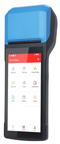 Handheld 13.0 POS PDA Terminal Support 1D 2D Barcode Scanner 4G BT Communication 5.5 Inch Touchscreen Thermal Label Printing for Retail Warehouse