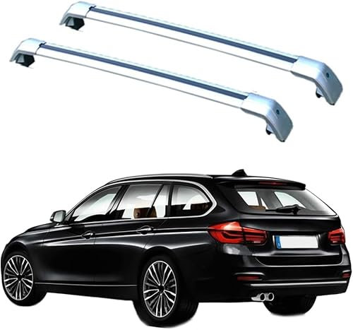 GuGuoZZ Aluminium Dachträger Relingträger für BMW 3-Serie E91 Immobilien 2004-2012 Dachgepäckträger für Fahrradträger Dachboxen Oder Als Skihalter
