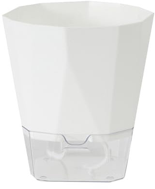 JIUJITSAW Selbstbewässernder Kräutertopf 3er Set - Blumentopf für Küchenfensterbank, Balkon, Kräutergarten (Weiß, 3 Größen)