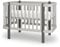 Veres Monaco Babybett/Gitterbett (120x60 cm) - Premium Luxus Kollektion, sicher & multifunktional (Cashmere)