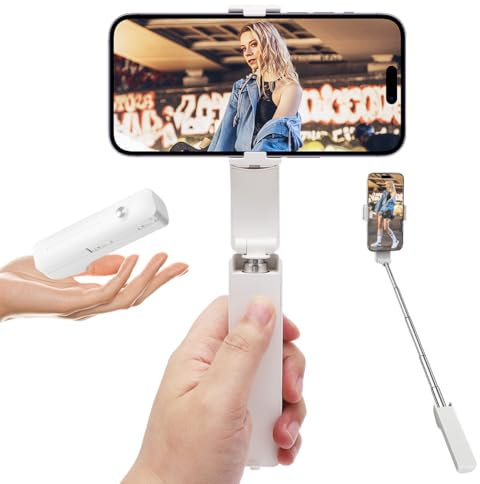 Yuragim Mini perche à selfie, portable de voyage, extensible, support de téléphone portable, perche à selfie pour Vlog, enregistrement vidéo, streaming