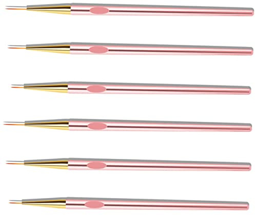 Homoyoyo Rose Gold Nail Art Liner Pens Set of 2 Professional Manicure Drawing Tools for Nail Design and Decoration Dotting Pens