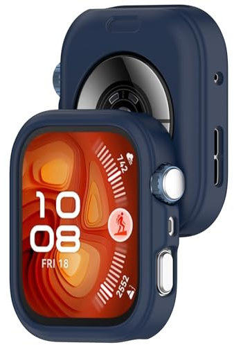Bdsidy Silicone Custodie Compatibili con Huawei Watch Fit 4 Pro Smartwatch Case, TPU Protettive Cover Morbido Shell Accessori per Huawei Fit 4 Pro Smartwatch Accessori (2 Pezzi Blu Scuro)