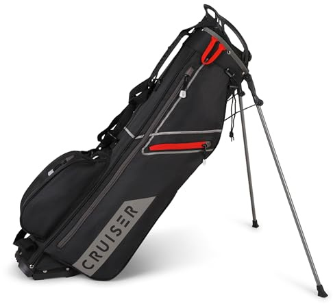 Cruiser CR-Lite 2.0 Golf Stand Bag | 8 4-Way Divider Top | Super Lightweight, Only 1.5kg | Slim Standbag with Padded Double Shoulder Straps | 5 Pockets including Drinks Pouch, 3-Way Top Grab Handle