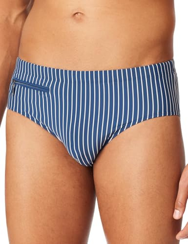 Schiesser Herren Schiesser Herren Badehose Slip mit Reißverschlusstasche Enganliegend Single Jersey - Aqua Badehose (1er Pack)
