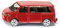 siku 1070, VW Multivan, Metall/Kunststoff, Rot, Öffenbare Heckklappe, Anhängerkupplung