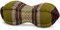 livasia Nackenstützkissen Papayakissen - Ø 13x43cm - Nackenkissen Papayaform, Sofakissen, Lesekissen mit Kapok, Kissen für Garten und Balkon, Reisekissen handgefertigt (Braun/Grün)
