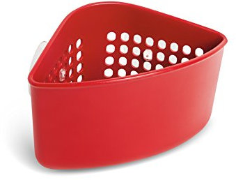 Umbra 330711-505 Cub Eckkorb für Spüle, Kunststoff, Rot, 16,03 x 10,57 x 9,91 cm