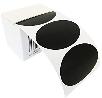 ewtshop® 100 ovale Tafelsticker, Etiketten, Haushaltsetiketten Einmachetiketten Vinylsticker, Tafelaufkleber in praktischer Spenderbox, für Haushalt, Candy Bar und vieles mehr