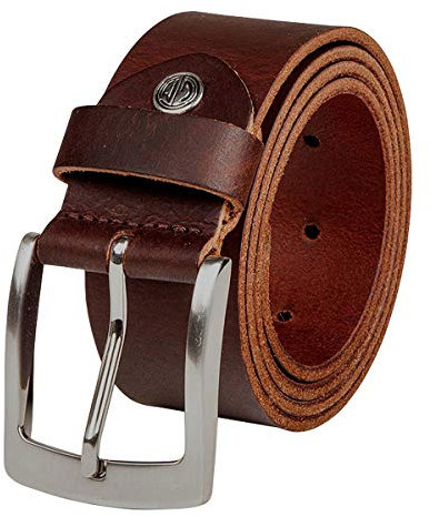 LINDENMANN Gürtel Herren Ledergürtel Herren Gürtel Herren, Vollrindleder, Büffelleder 4 mm, in 3 Farben, cognac/dunkelbraun/schwarz, Größe/Size:105, Farbe/Color:braun