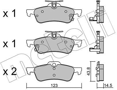 metelligroup 22-0556-1 - Made in Italy - Bremsbeläge
